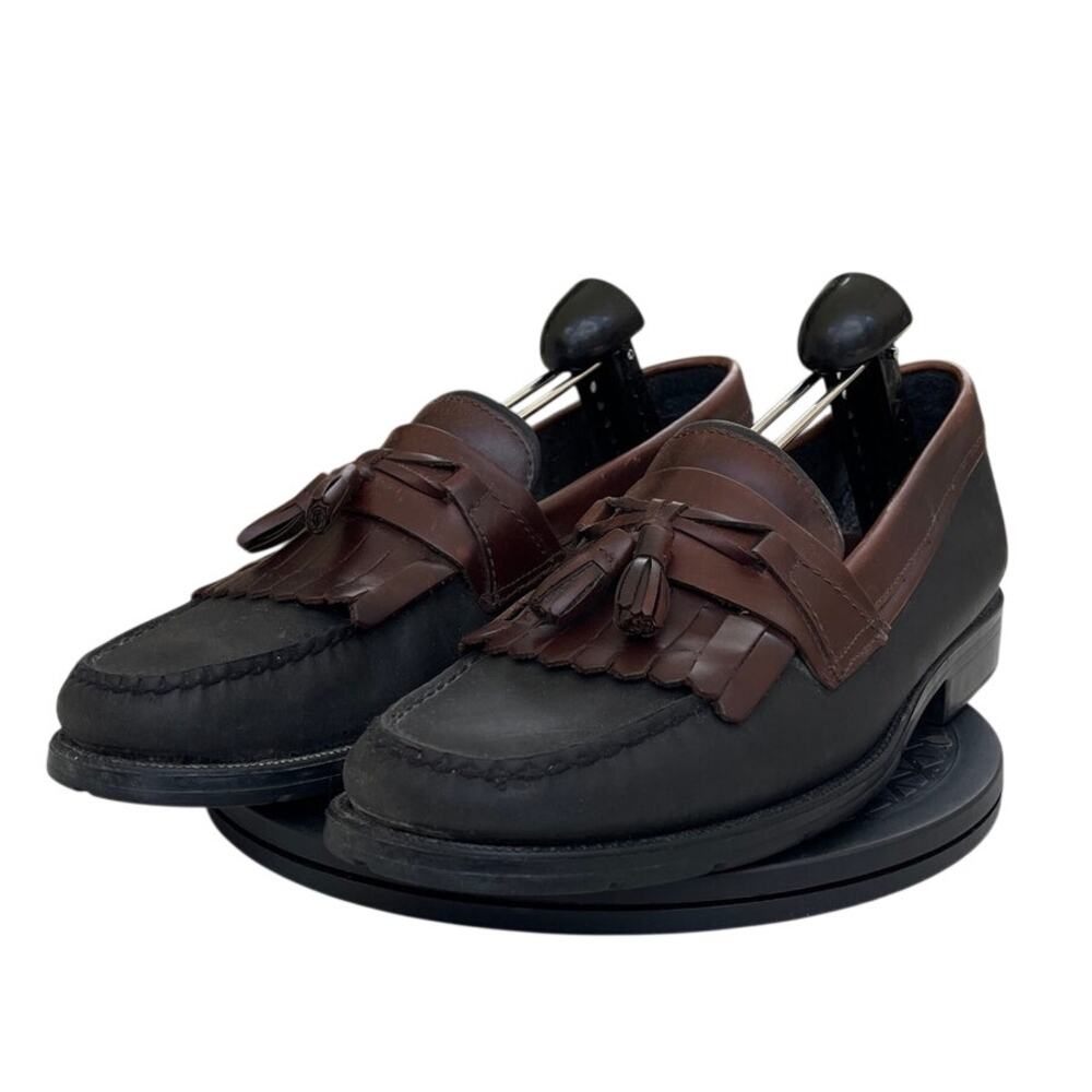 Mens G.H. Bass Leather Slip-On Kiltie Tassel Preppy Loafer Shoes SZ 11 Brown